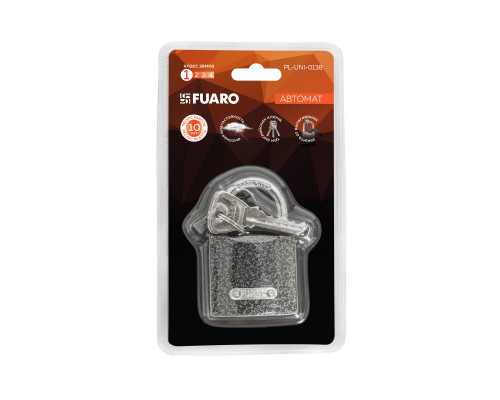 Замок Fuaro (Фуаро) навесной PL-UNI-0138 (PL-01-38) 3key англ. /блистер