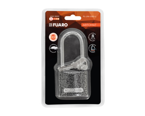 Замок Fuaro (Фуаро) навесной PL-UNI-0150-L (PL-01-50-L) 3key англ. /блистер