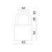 Замок Fuaro (Фуаро) навесной PL-UNI-0163 (PL-01-63) 3key англ. /блистер
