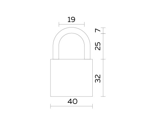 Замок Fuaro (Фуаро) навесной PL-WEATHER-1540 Black 4 fin key ( PL-15-40) диск. /блистер