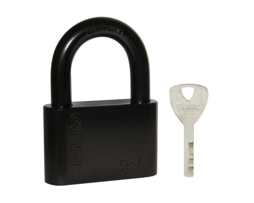 Замок Fuaro (Фуаро) навесной PL-WEATHER-1560 Black 4 fin key ( PL-15-60) диск. /блистер