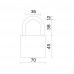 Замок Fuaro (Фуаро) навесной PL-WEATHER-1570 Black 4 fin key ( PL-15-70) диск. /блистер