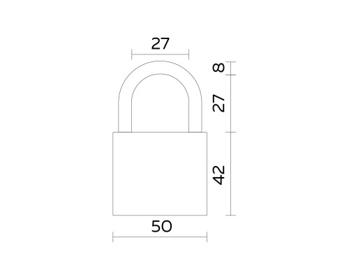 Замок Fuaro (Фуаро) навесной PL-PROTEC-0250 3key (PL-02-50) англ. /блистер