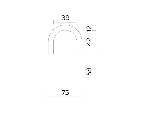 Замок Fuaro (Фуаро) навесной PL-PROTEC-0275 3key (PL-02-75) англ. /блистер