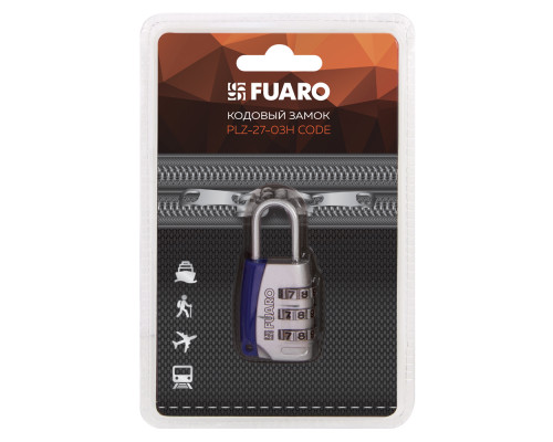 Замок Fuaro (Фуаро) кодовый PLZ-TRAVEL-2703H CODE (PLZ-27-03H) /блистер