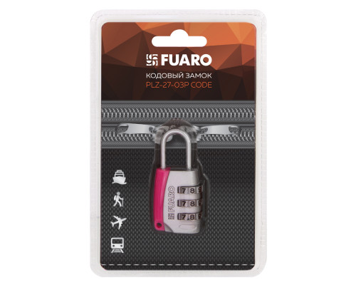 Замок Fuaro (Фуаро) кодовый PLZ-TRAVEL-2703P CODE (PLZ-27-03P) /блистер
