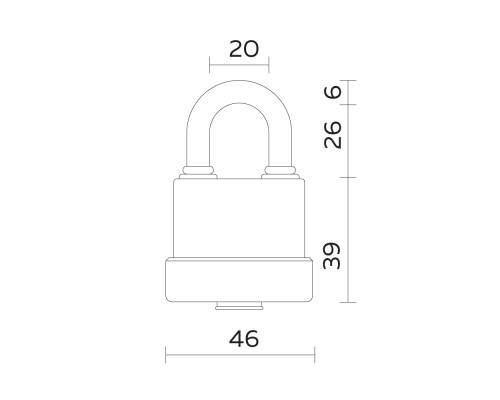 Замок Fuaro (Фуаро) навесной PL-WEATHER-3640 Black 3key (PL-3640) англ.