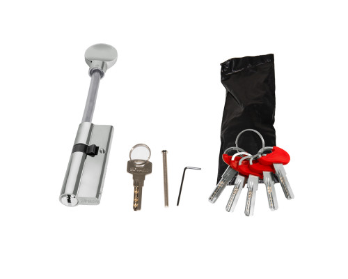 Цилиндровый Fuaro (Фуаро) механизм (D-PRO507-8) D-PRO5007-8Key75(40+10+25) CP хром 5+1Key со штоком перекод.