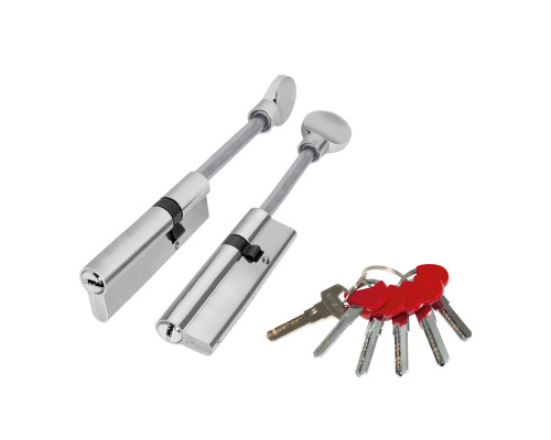 Цилиндровый Fuaro (Фуаро) механизм (D-PRO507-8) D-PRO5007-8Key75(40+10+25) CP хром 5+1Key со штоком перекод.