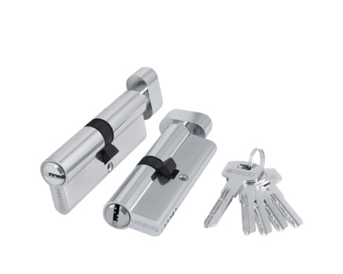 Цилиндровый Fuaro (Фуаро) механизм (200 ZM/100) 2000ZMKnob100(45+10+45) CP хром 5Key с вертушкой