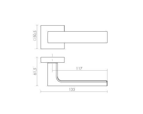 Ручка Fuaro (Фуаро) раздельная K.DM51.Straight (Straight DM) WH-19 белый