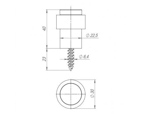 Упор Fuaro (Фуаро) дверной напольный STOPPER/14 (DS-14) CP-8 хром