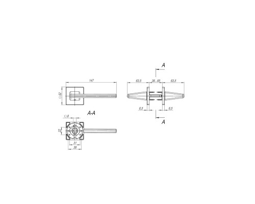 Ручка Fuaro (Фуаро) раздельная K.SL52.PRIME (PRIME SL) BL-24 черный