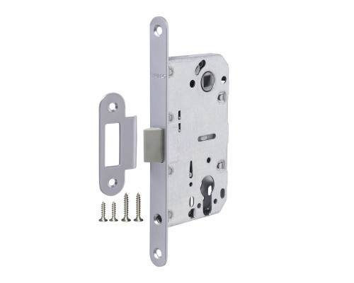 Корпус Fuaro (Фуаро) врезного замка c защёлкой PLASTP85C-50 (P85C-50) SSC сатинированный хром