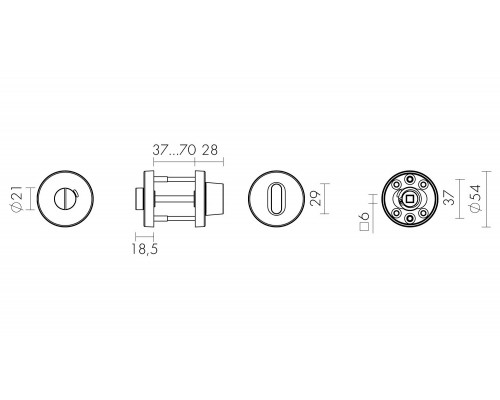 Ручка Fuaro (Фуаро) поворотная BK6.R.DSS201-02 (DSS-02-BK6) (INOX 201) BLACK