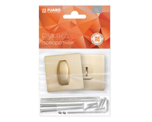 Ручка Fuaro (Фуаро) поворотная BK6.K.SL52 (BK6 SL) SSG-39 сатинированное золото