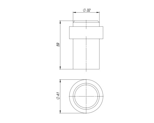 Упор Fuaro (Фуаро) дверной напольный STOPPER/M.14 INOX (нерж. сталь)
