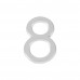 Цифра Fuaro (Фуаро) «8» самоклеящаяся ABS (50х37) (FUARO) CP хром