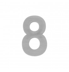 Цифра Fuaro (Фуаро) "8" самоклеящаяся SS304 (50х30) (FUARO) SSC сатинированный хром