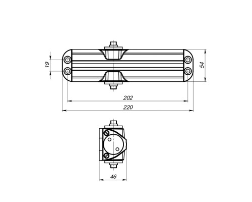 Доводчик Fuaro (Фуаро) дверной DC20-4/TS-68 Hold Open WH до 85 кг (белый)