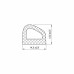 Уплотнитель Fuaro (Фуаро) самоклеящийся ADH/D-14,5x13,5mm (031), BLACK черный 100 m