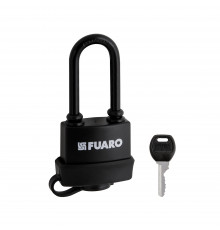 Замок Fuaro (Фуаро) навесной PL-WEATHER-3660 LS 3key BLACK удл. дужка, англ. /блистер