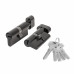 Цилиндровый Fuaro (Фуаро) механизм (200 ZM/80) 2000ZM Knob 80 (35+10+35) BL-24 черный 5Key с вертушкой