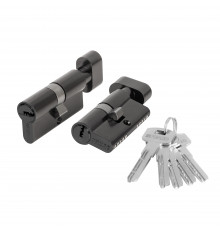 Цилиндровый Fuaro (Фуаро) механизм (200 ZM/90) 2000ZM Knob 90 (50+10+30) BL-24 черный 5Key с вертушкой 