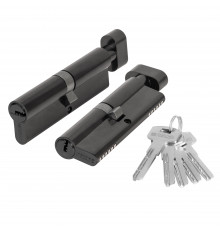 Цилиндровый Fuaro (Фуаро) механизм (200 ZM/100) 2000ZM Knob 100 (60+10+30) BL-24 черный 5Key с вертушкой