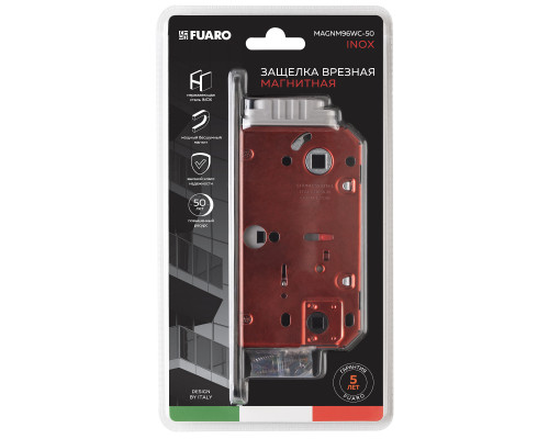 Защелка Fuaro (Фуаро) врезная магнитная MAGNM96WC-50/BL INOX SSG-39 сатин. золото (блистер)