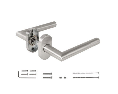 Ручка Fuaro (Фуаро) раздельная R.DSS201-0204P/19 INOX 201 (овальное основание)