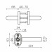 Ручка Fuaro (Фуаро) раздельная R.DSS201-0204P/19 (DSS-0204P/19) INOX 201 BLACK (овальное основание)