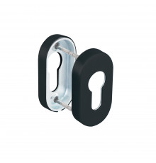 Накладка Fuaro (Фуаро) под цилиндр ET.R.DSS201-02P (DSS-02P-ET) INOX 201 BLACK (овальное основание)