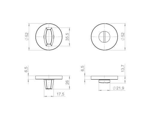 Ручка Fuaro (Фуаро) поворотная BK6.R.ZLR52 BL-24 черный