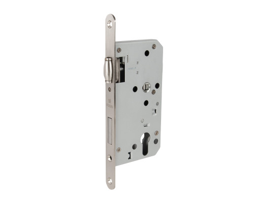 Замок Fuaro (Фуаро) врезной DD.INOX/C-55.72/R с роликовой защелкой (лиц.планка 20 мм)