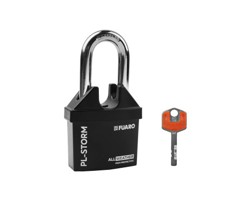 Замок Fuaro (Фуаро) навесной PL-STORM-3660 LS 4 key (дисковый ключ) с удлиненной дужкой