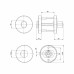 Ручка Fuaro (Фуаро) поворотная BK6.R.DSS201-02 INOX 201 BLACK (с индикатором)