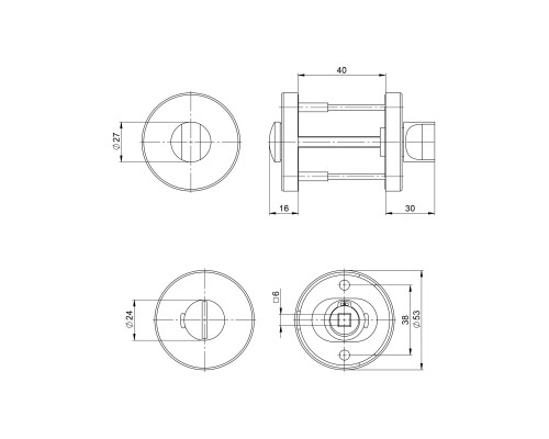Ручка Fuaro (Фуаро) поворотная BK6.R.DSS304-02 INOX 304 (с индикатором)