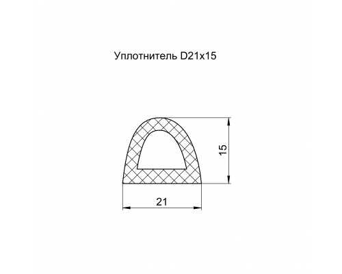 Уплотнитель Fuaro (Фуаро) самоклеящийся ADH/D-21x15mm, WHITE белый 50m