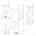 Замок Kale kilit (Кале килит) врезной цилиндровый узкопрофильный 201 (20 mm) (никель), 3 кл.
