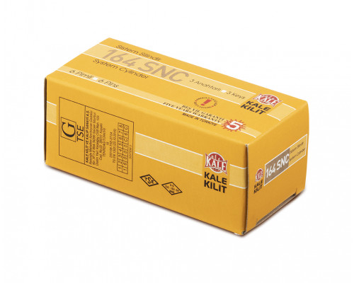 Цилиндровый Kale kilit (Кале килит) механизм 164 SN/62 (26+10+26) mm никель 5 кл.