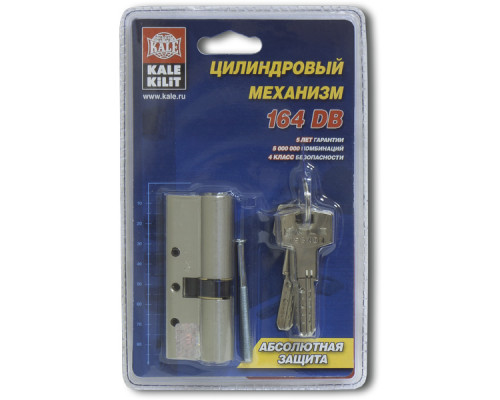 Цилиндровый Kale kilit (Кале килит) механизм 164 DBN-E/70 (30+10+30) mm латунь 5 кл.