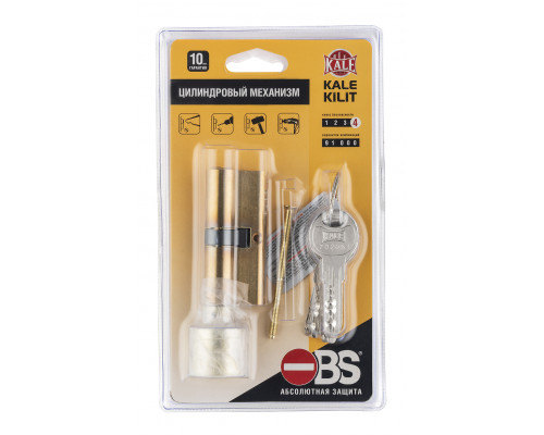 Цилиндровый механизм Kale kilit (Кале килит) с вертушкой 164 OBS SCE/70 (30+10+30) mm латунь 5 кл. new