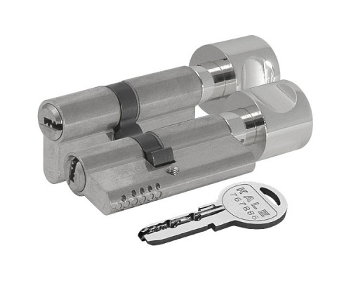Цилиндровый механизм Kale kilit (Кале килит) с вертушкой 164 OBS SCE/110 (50+10+50) mm никель 5 кл.