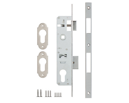 Корпус Kale kilit (Кале килит) узкопрофильного замка с защёлкой 153/P (35 mm) w/b (хром)