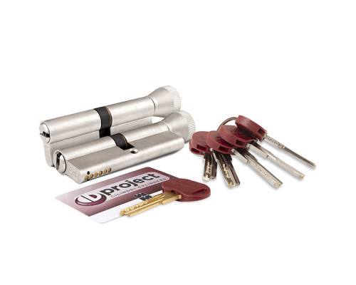 Цилиндровый механизм Mottura (Моттура) с вертушкой DPC1F3636 S3 (72 мм/31+10+31) САТИН.НИКЕЛЬ, 5+1 кл.