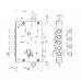 Корпус Mottura (Моттура) врезного замка 82.505W800B