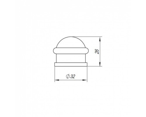 Упор Punto (Пунто) дверной напольный DFIX/F26 (DS PF-26) ABG-6 бронза