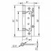 Петля Punto (Пунто) универсальная без врезки IN5200W GR (200-2B 125x2,5) графит