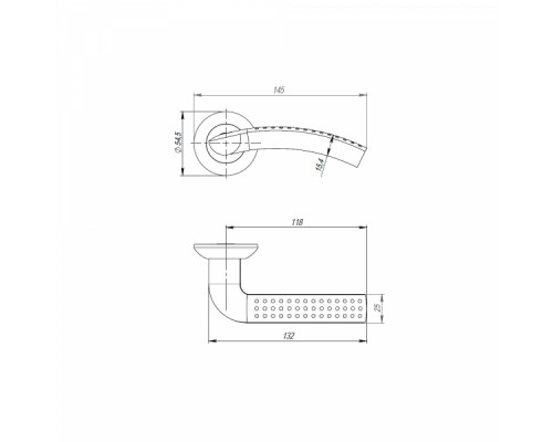 Ручка Punto (Пунто) раздельная R.TL54.LOGICA (LOGICA TL) 105mm SN/CP-3 матовый никель/хром